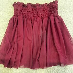 Cheryl Kids, Chic Burgundy Ruffled Skort, girls size L